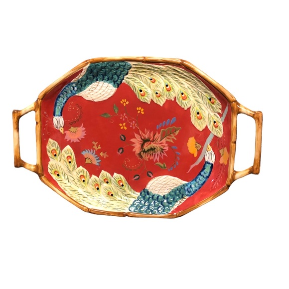 Tracy Porter Other - Tracy Porter Artesian Road 15” Oval Peacock Serving Platter